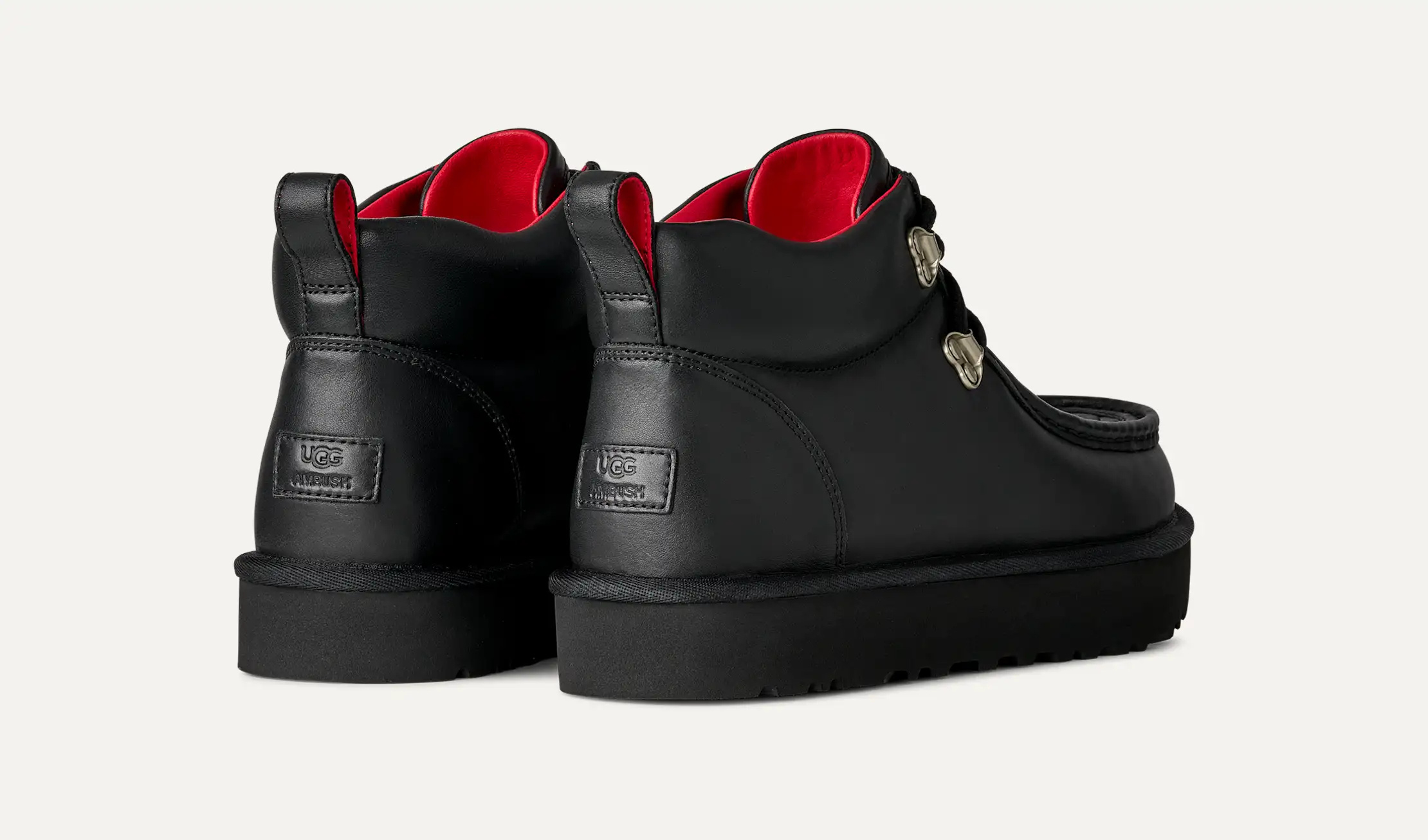 Ugg Woven Lace-up Trainers In Black