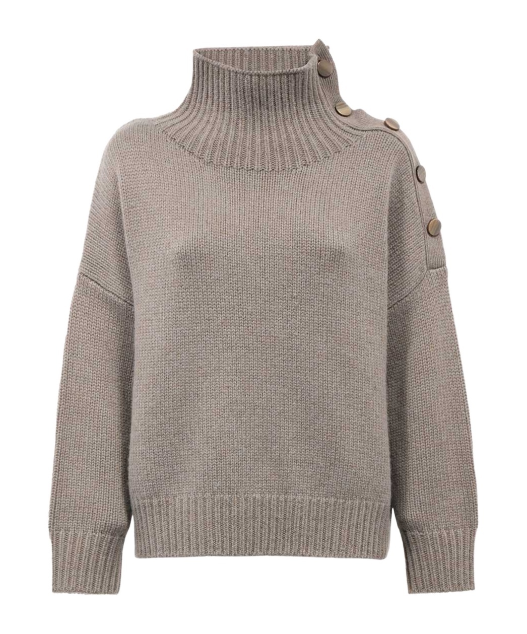 Yves Salomon Long-sleeved Sweater In Gray