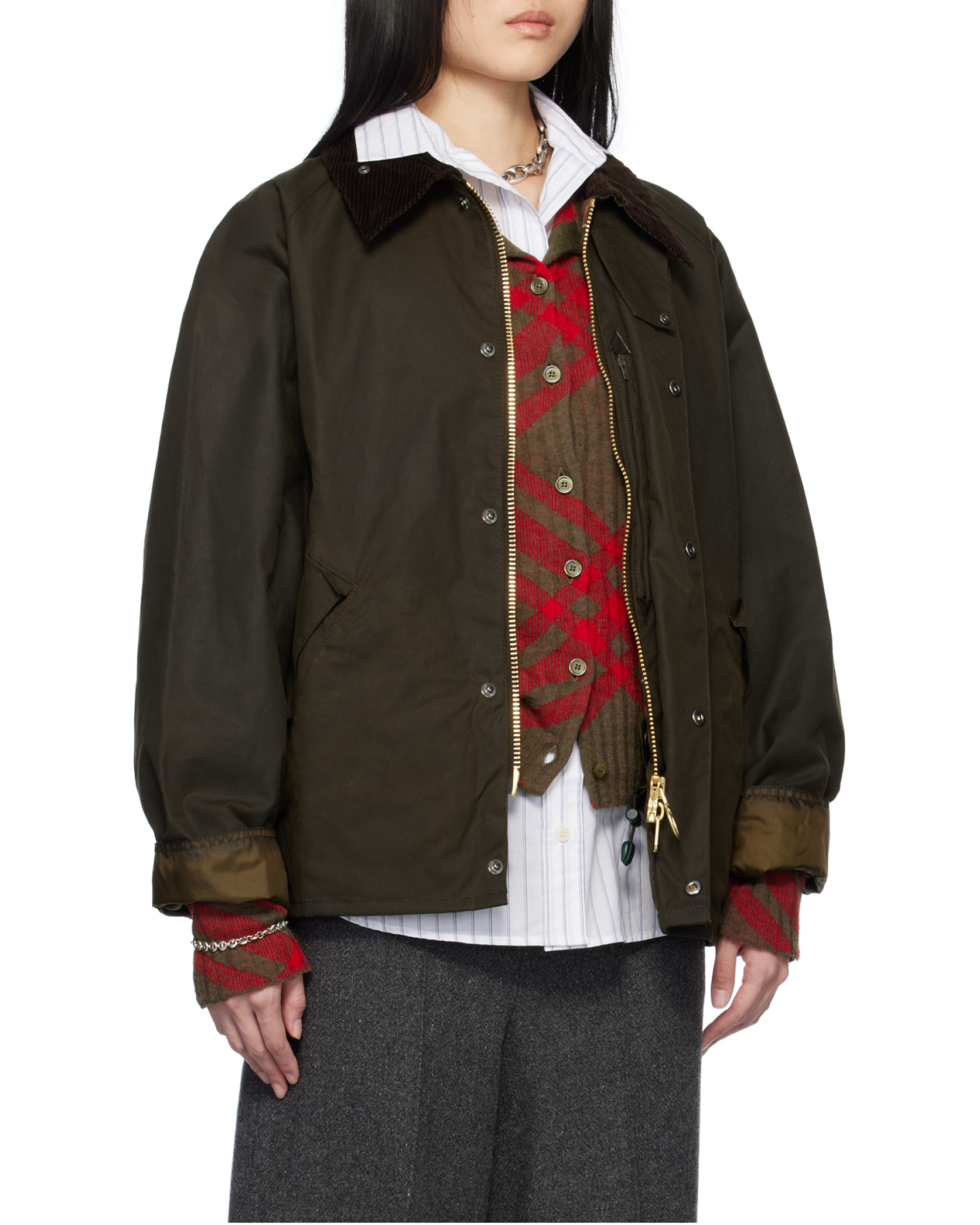 Barbour Os Transport Jacket In Green