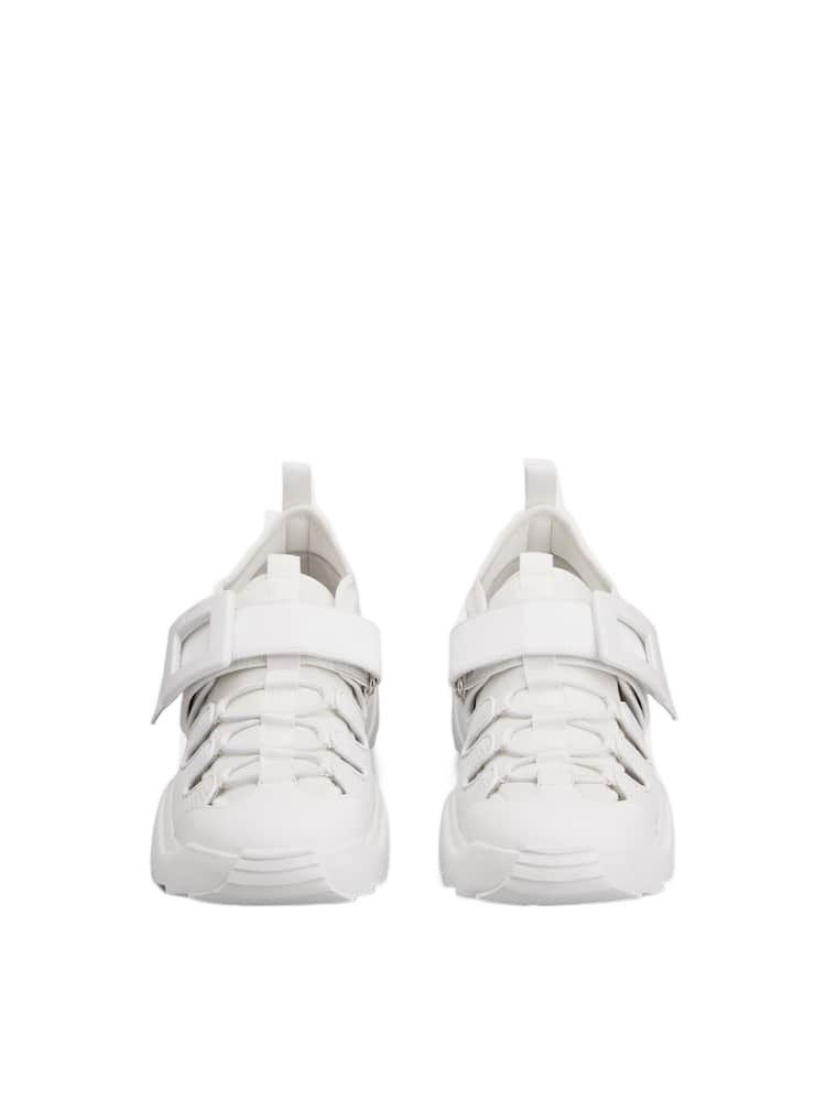 ROGER VIVIER VIV' ON THE RUN TREKKY SNEAKERS IN FABRIC AND LEATHER 