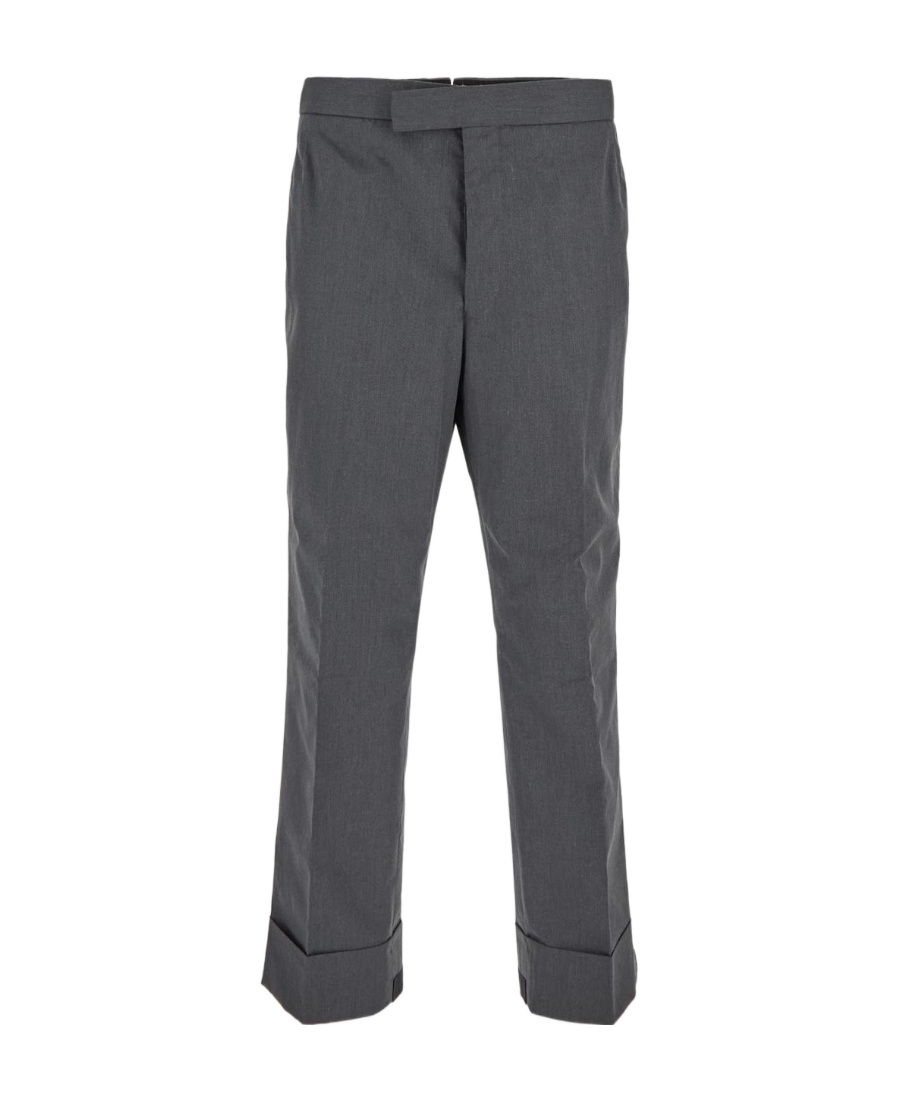 Thom Browne Tailored Cropped Twill Trousers In Black