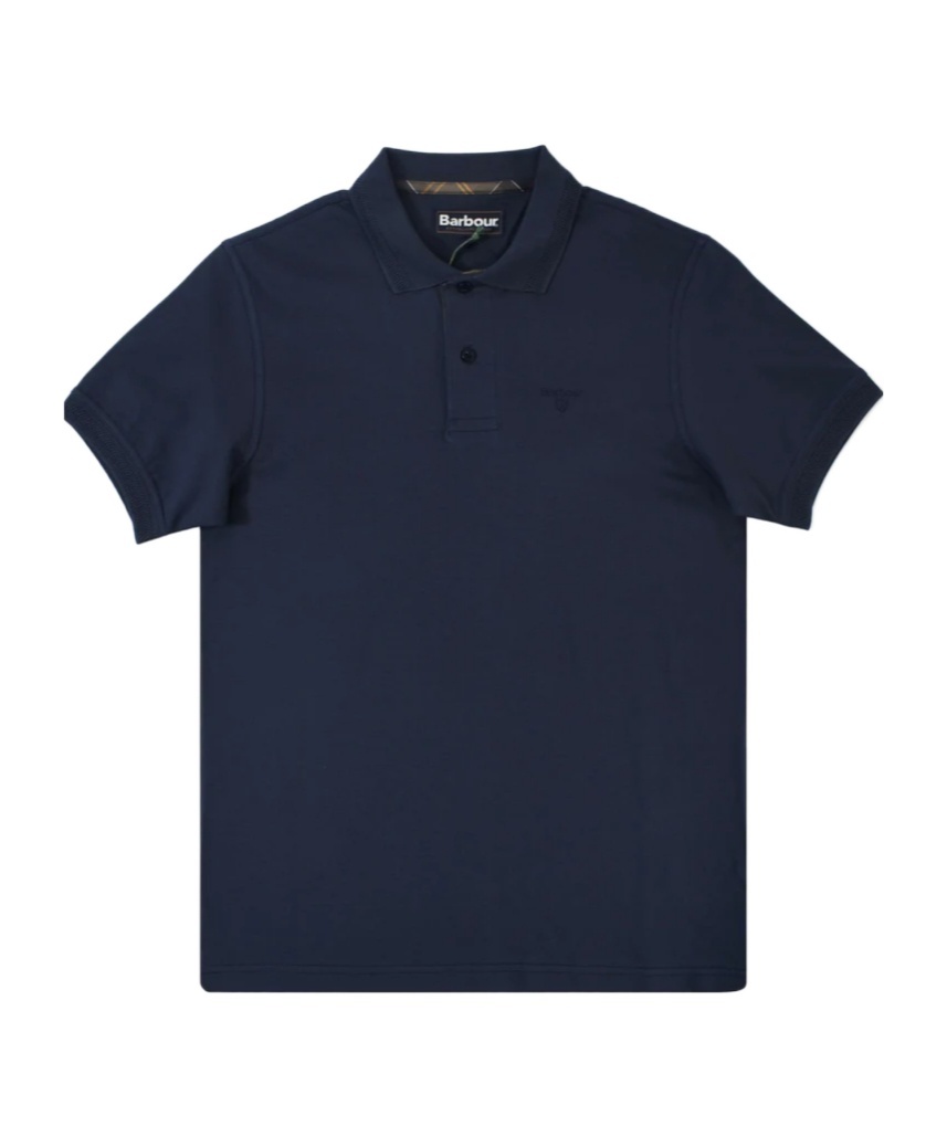 Barbour Short-sleeved Polo Shirt In Black