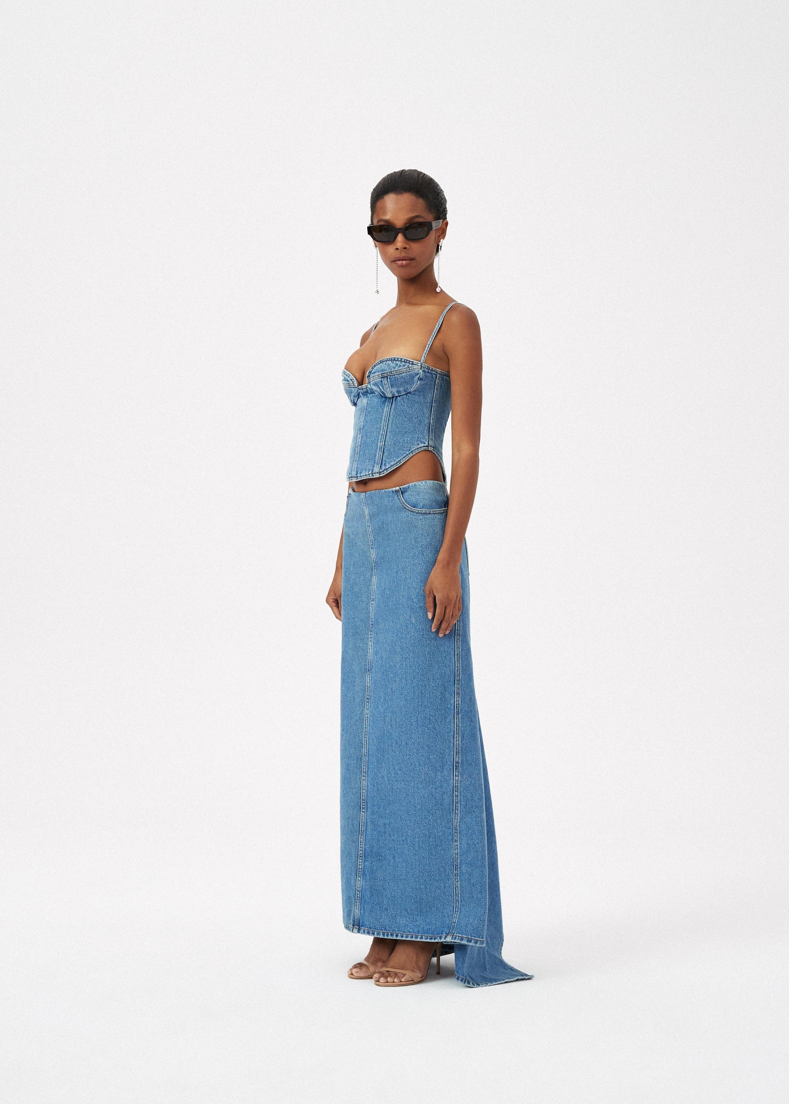 Magda Butrym Women's Corset Top In Blue