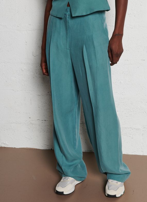 Ba&sh Pleated Casual Pants In Blue