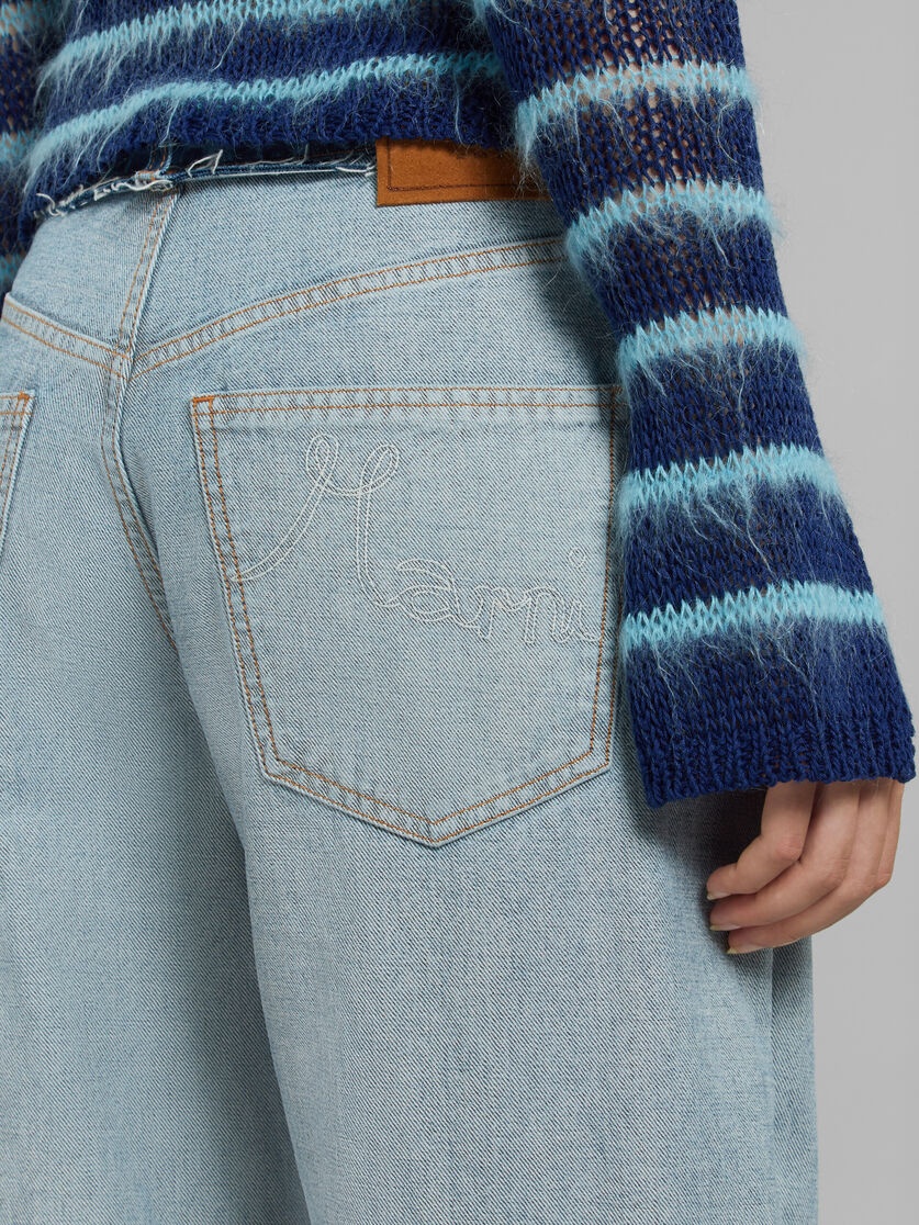 Marni Panelled Mid-rise Wide-leg Jeans In Gray