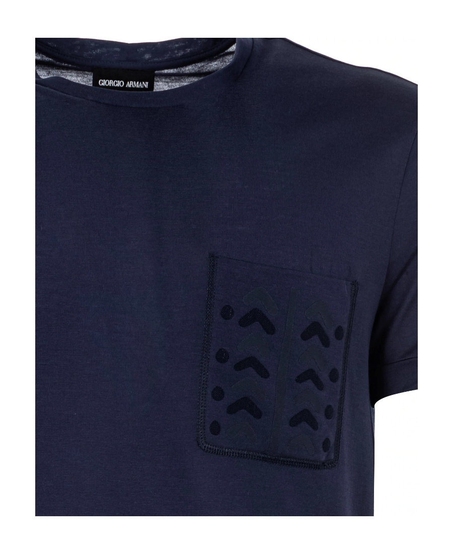 Giorgio Armani Printed Short-sleeved T-shirt In Black