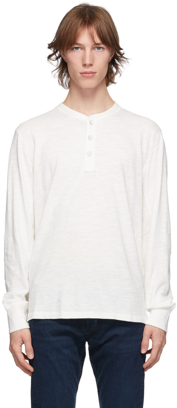 Rag & Bone Round-split Neck Long-sleeved Top