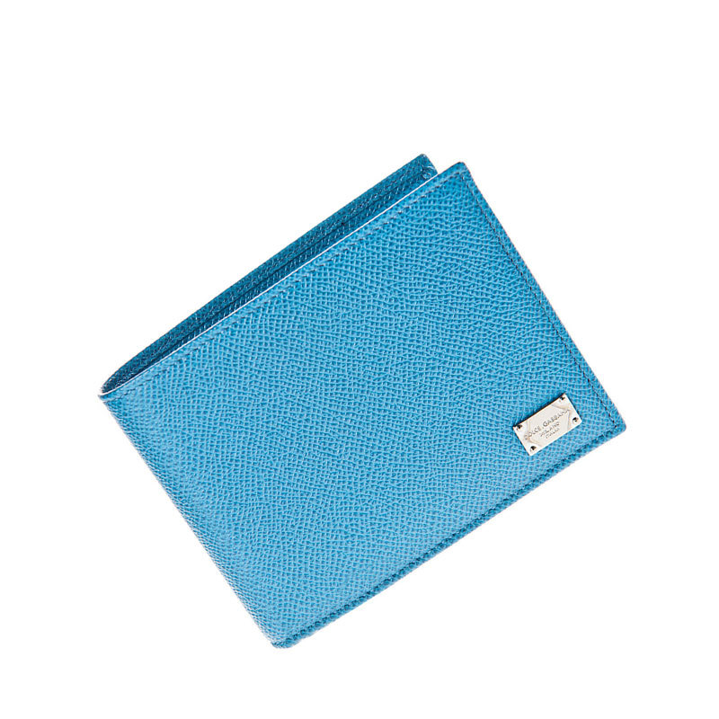 Dolce & Gabbana Logo Details Wallet In Blue