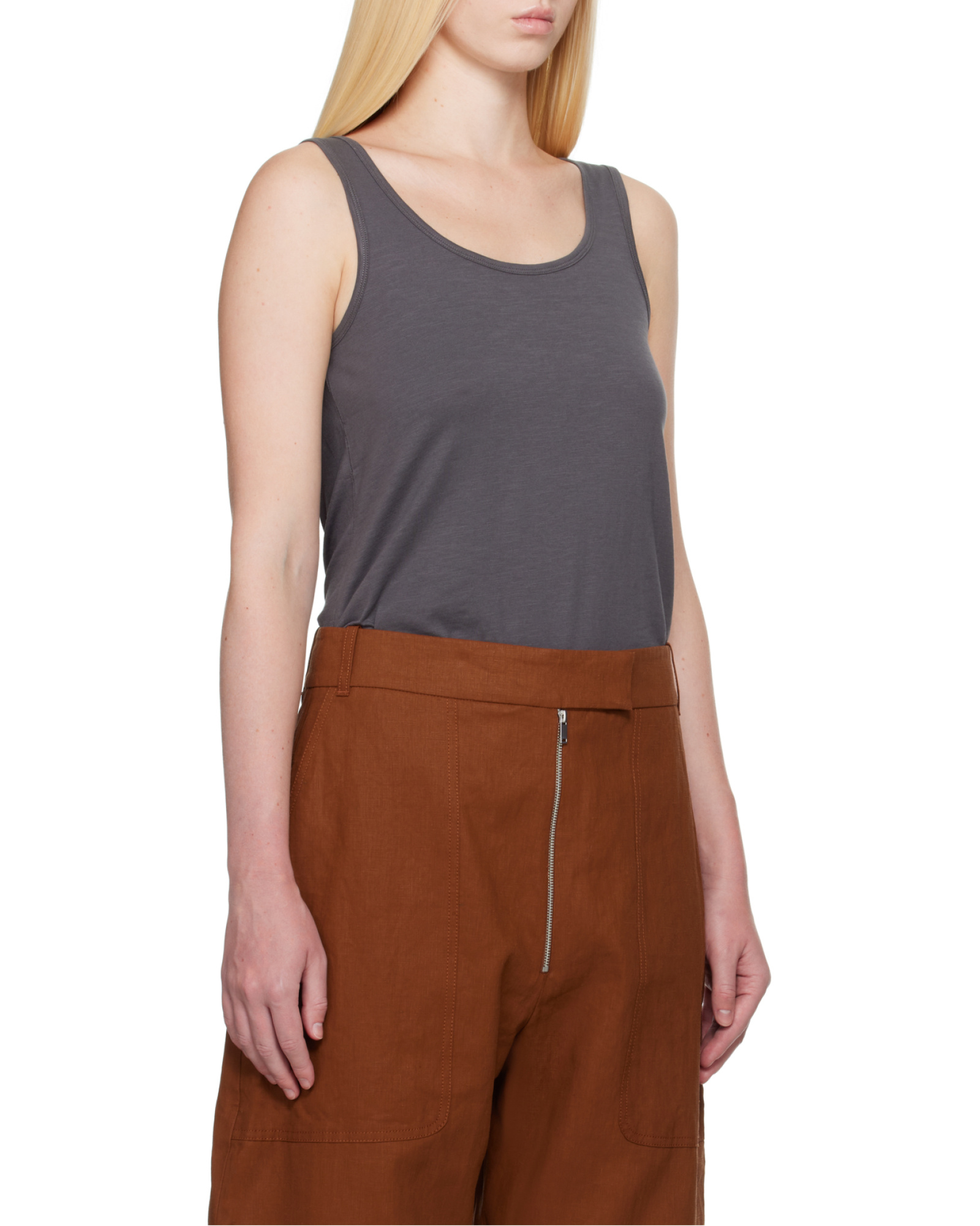 Studio Nicholson Gray Rist Jersey Tank Top