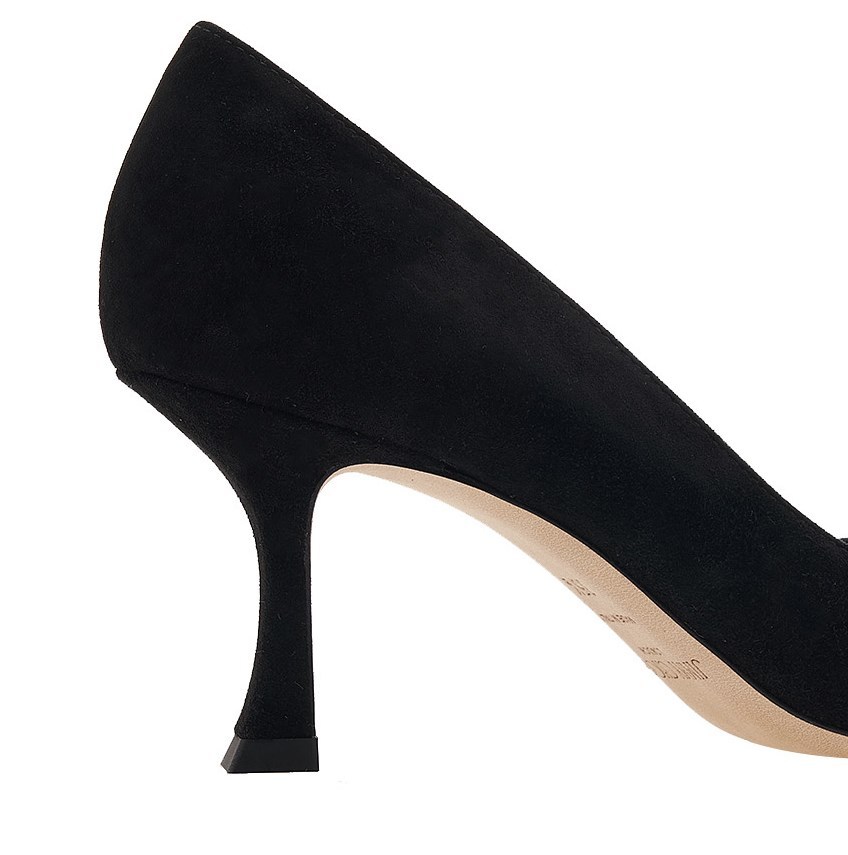 Jimmy Choo Melva 90 Embellished Suede Pumps In Black