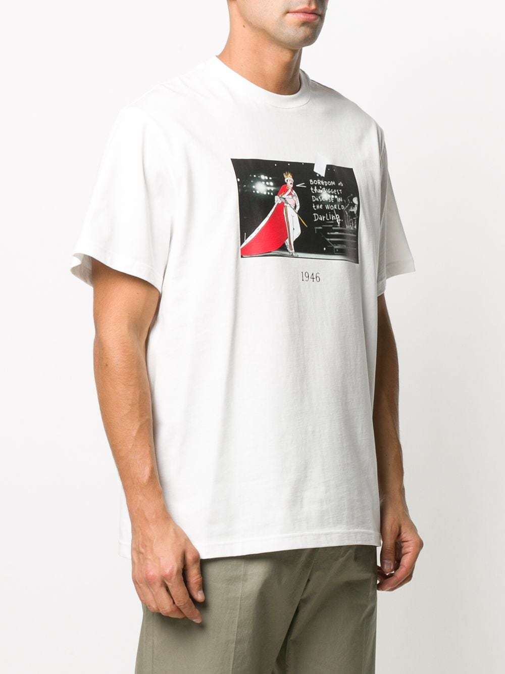Throwback Script Print T-shirt In White