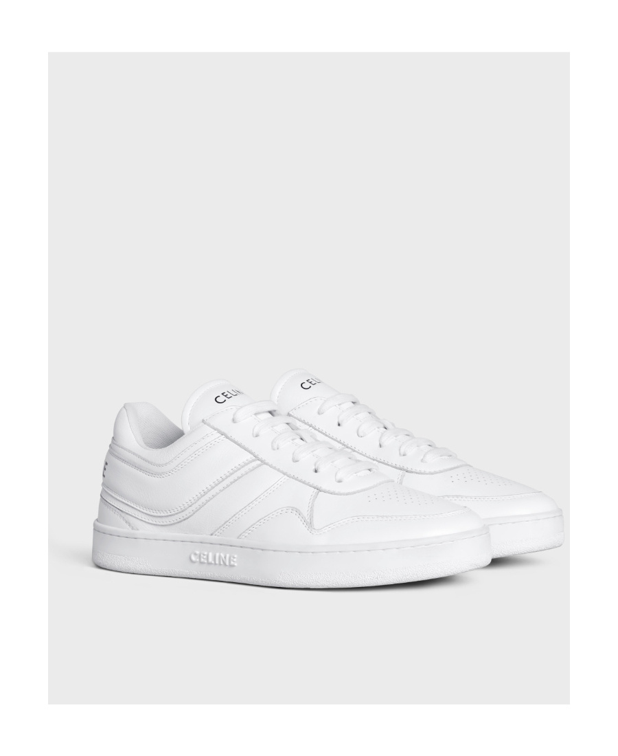 Celine Lace-up Low-cut Casual Shoes In White