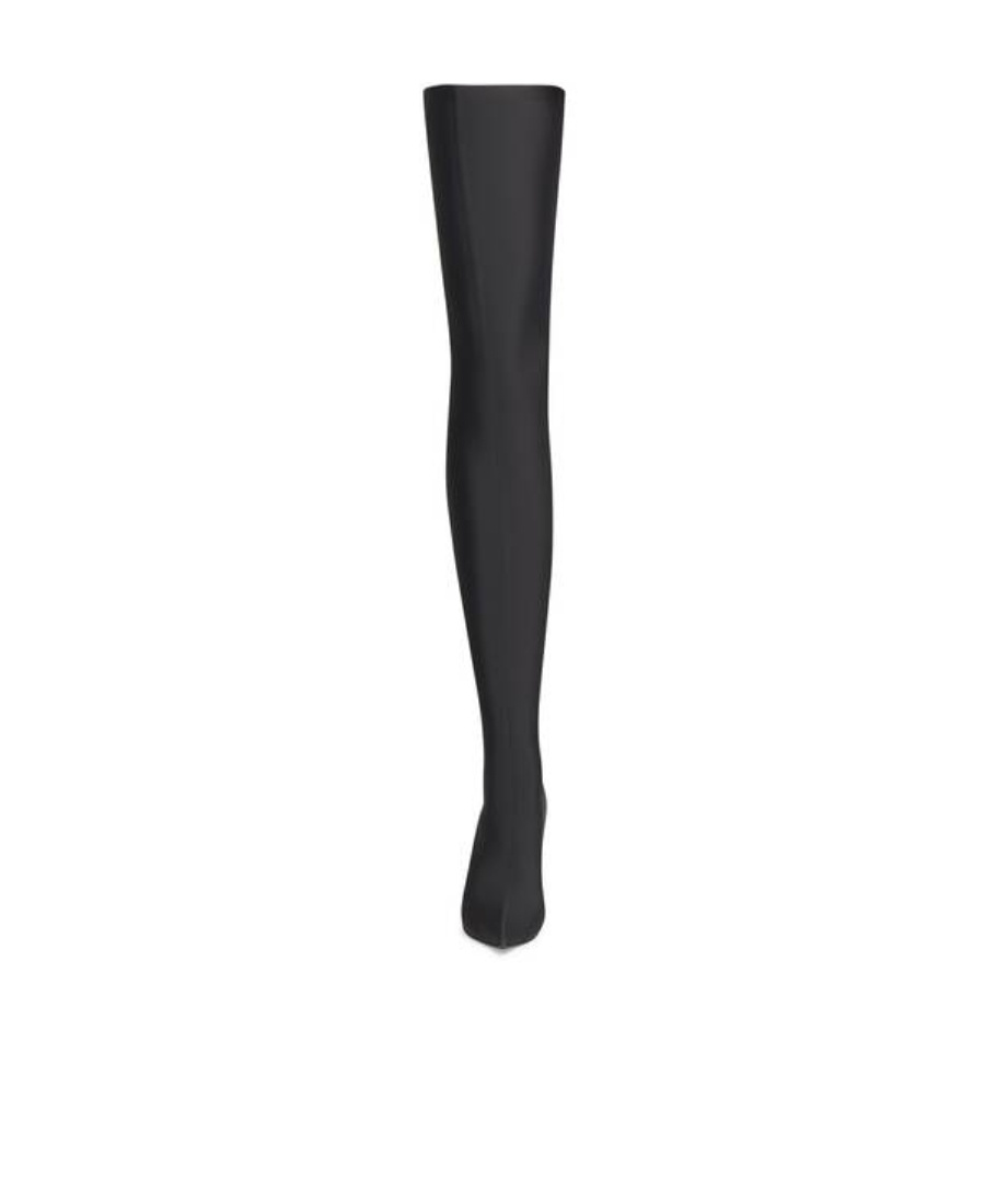 Balenciaga Knife Jersey Over-the-knee Pumps In Black