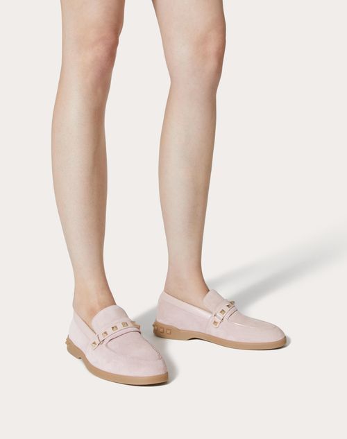 Valentino Garavani Women Leisure Flows Leather Loafers In Nude