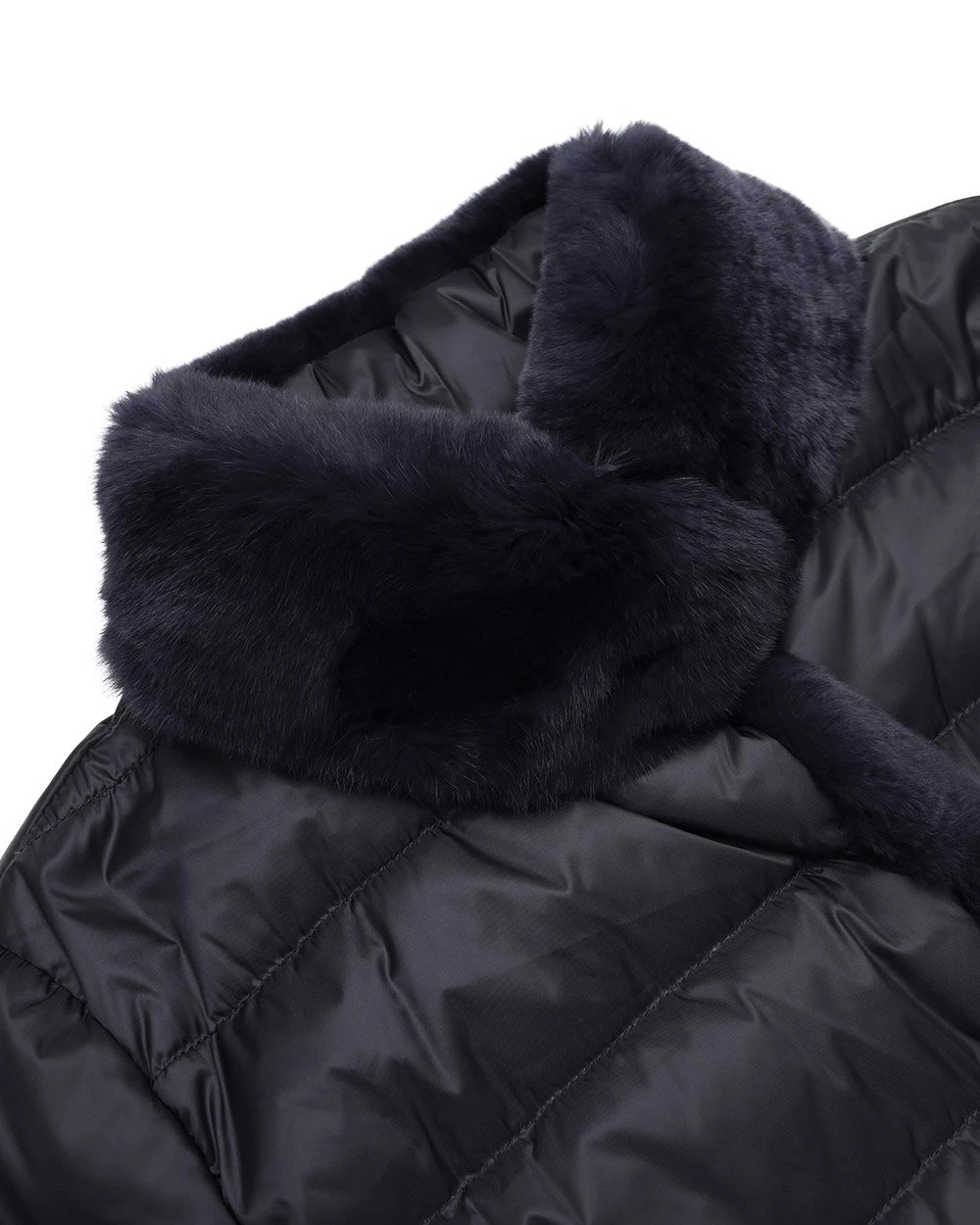 Weekend Max Mara Long-sleeved Down Jacket In Black