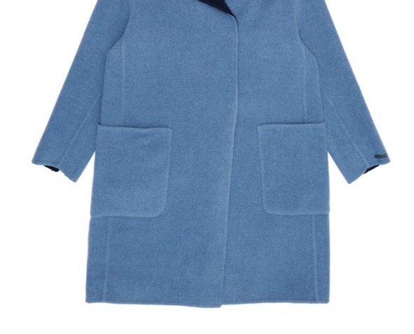 Max Mara Lapel Coat In Blue