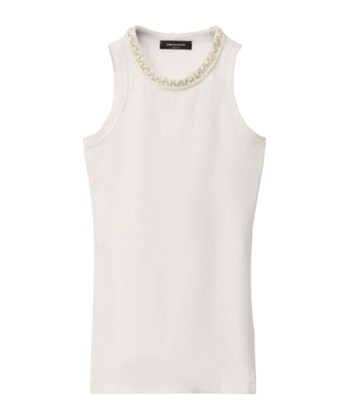 Fabiana Filippi Sleeveless Vest In White