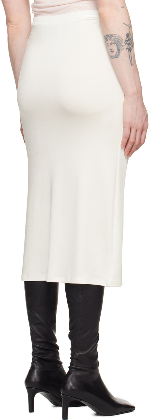 Tove Elastic Waist Skirt In White