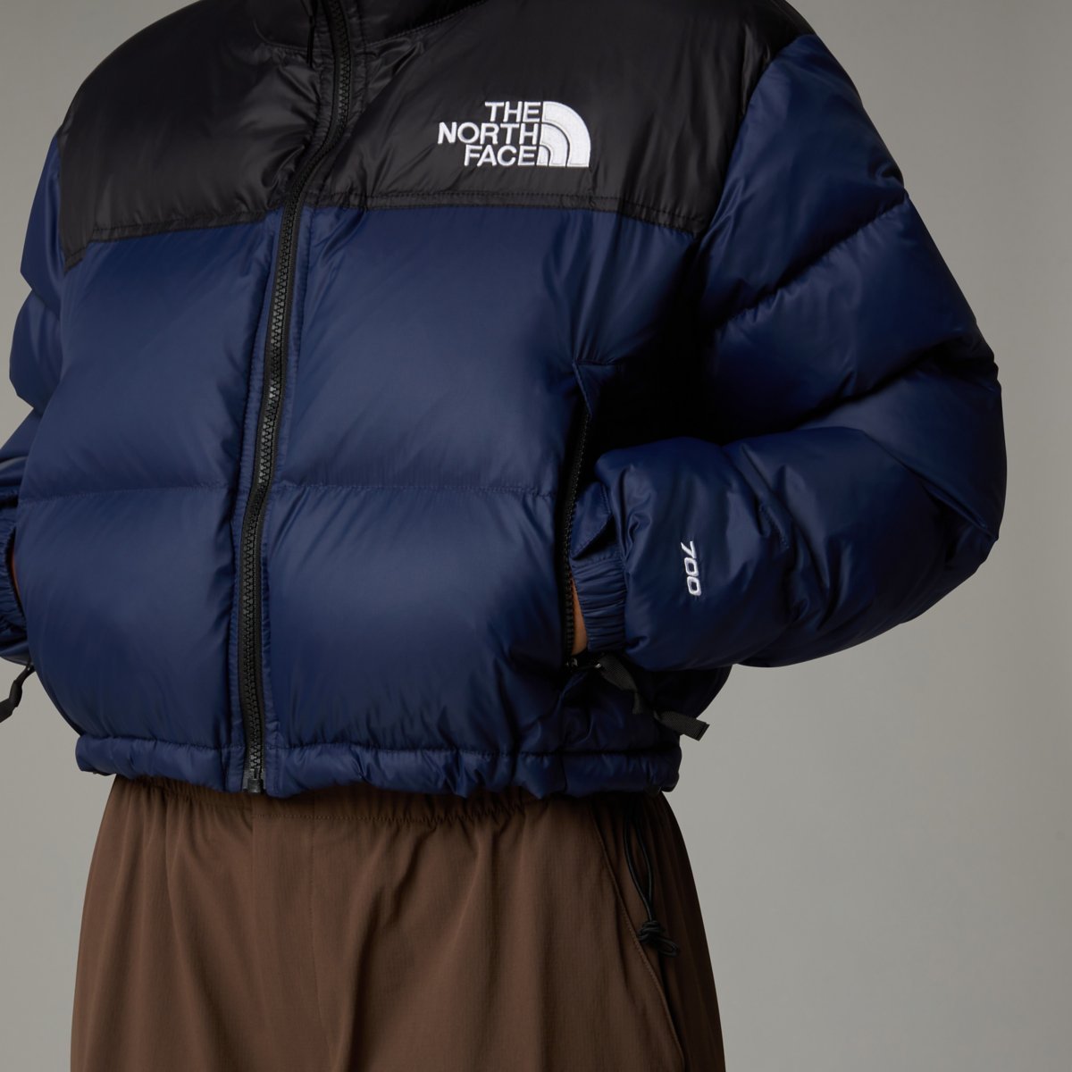 The North Face Nuptse Short Down Jacket In Black