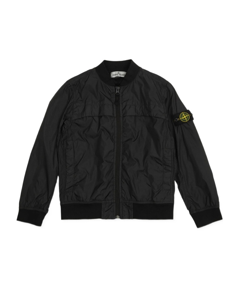 Stone Island Compass-badge Bomber Jacket In Black