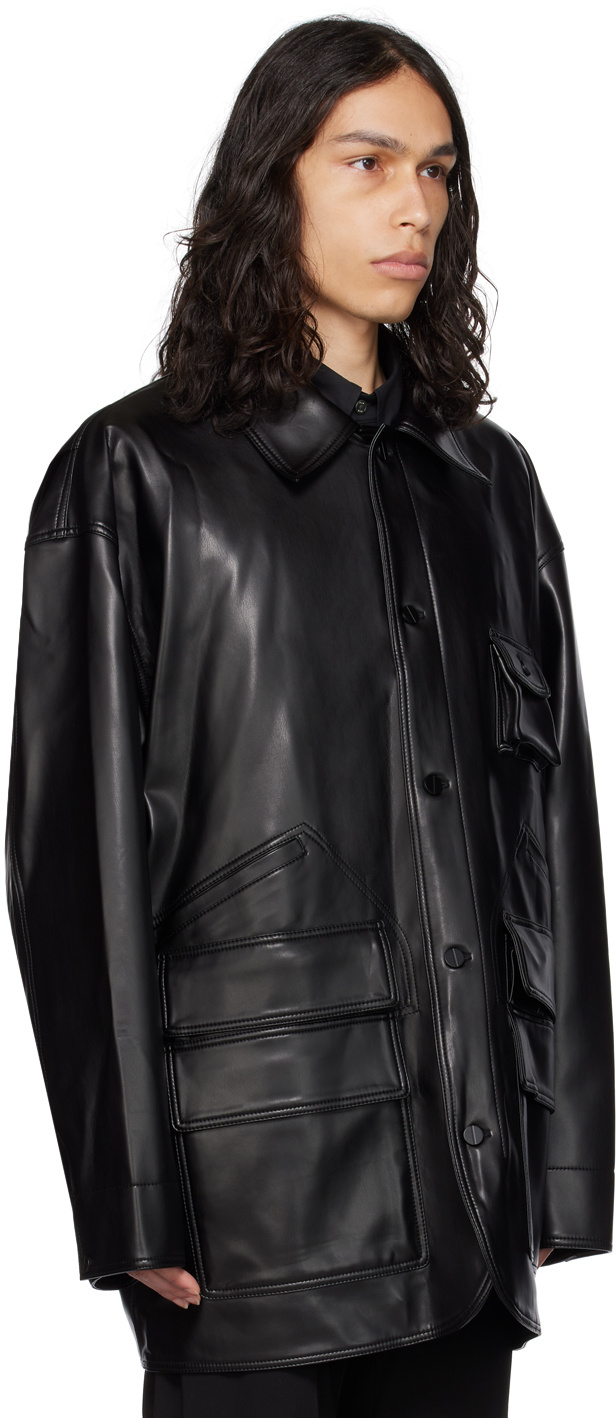 Wooyoungmi Button Long-sleeved Casual Jacket In Black