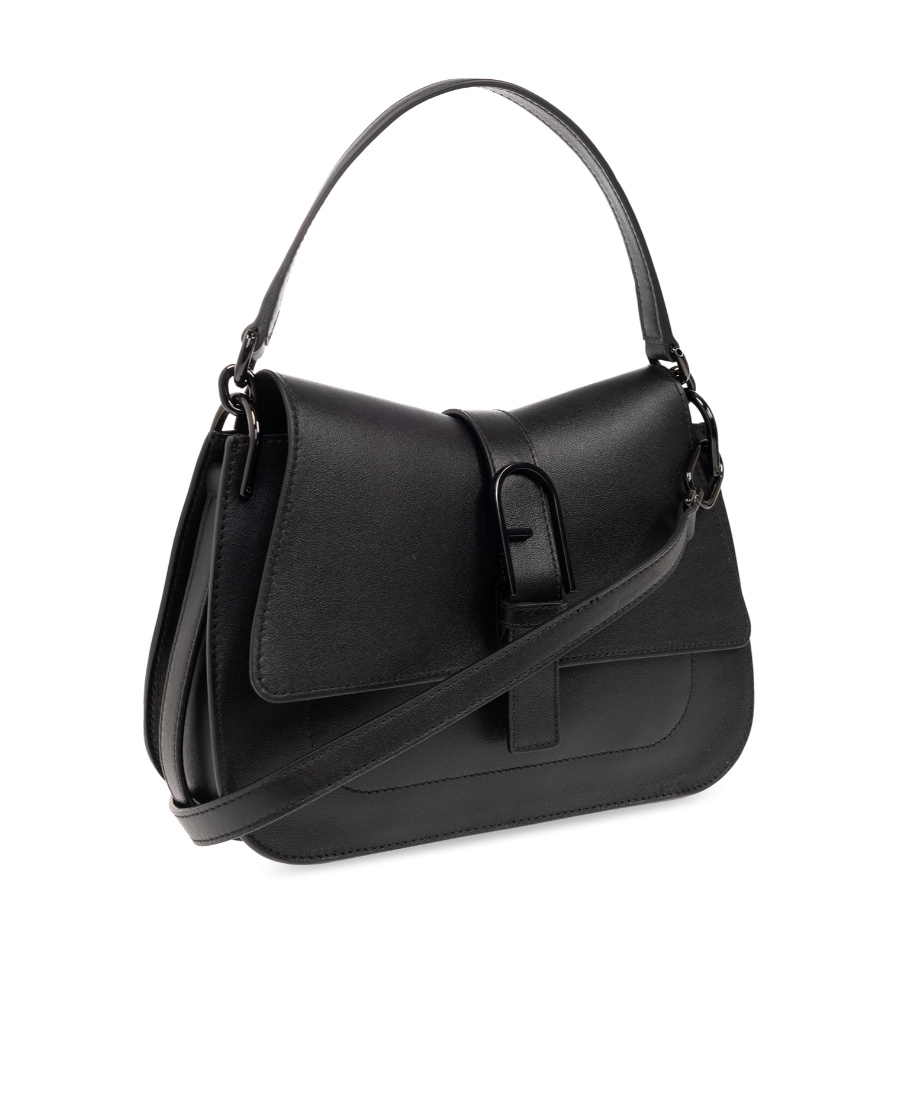 Furla Medium Top Handle Bag With Adjustable Strap In Black
