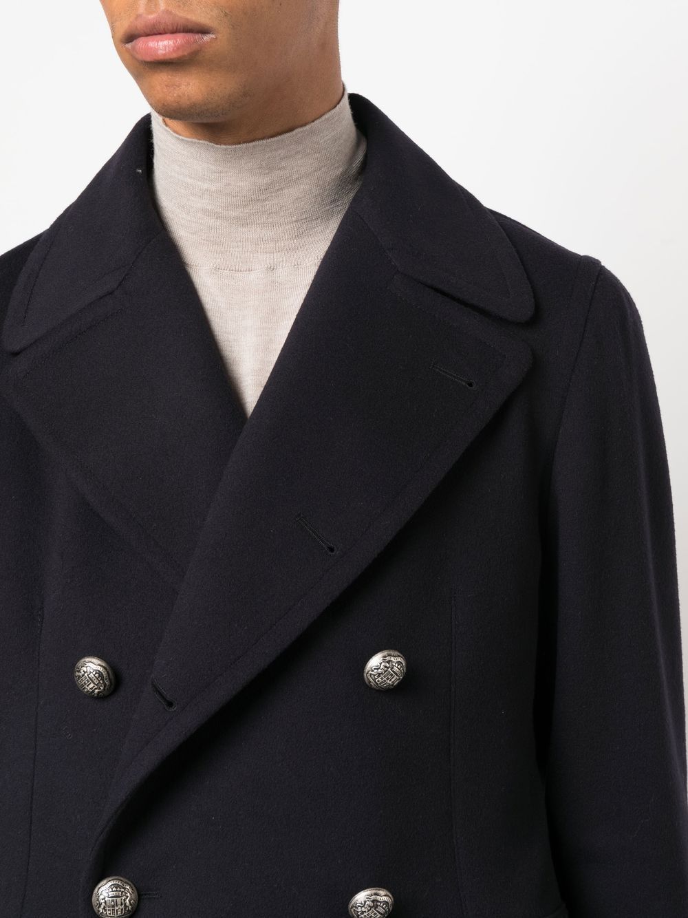 Tagliatore Double-breasted Coat In Black
