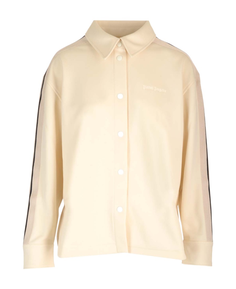 Palm Angels Compact Jersey Overshirt In Nude