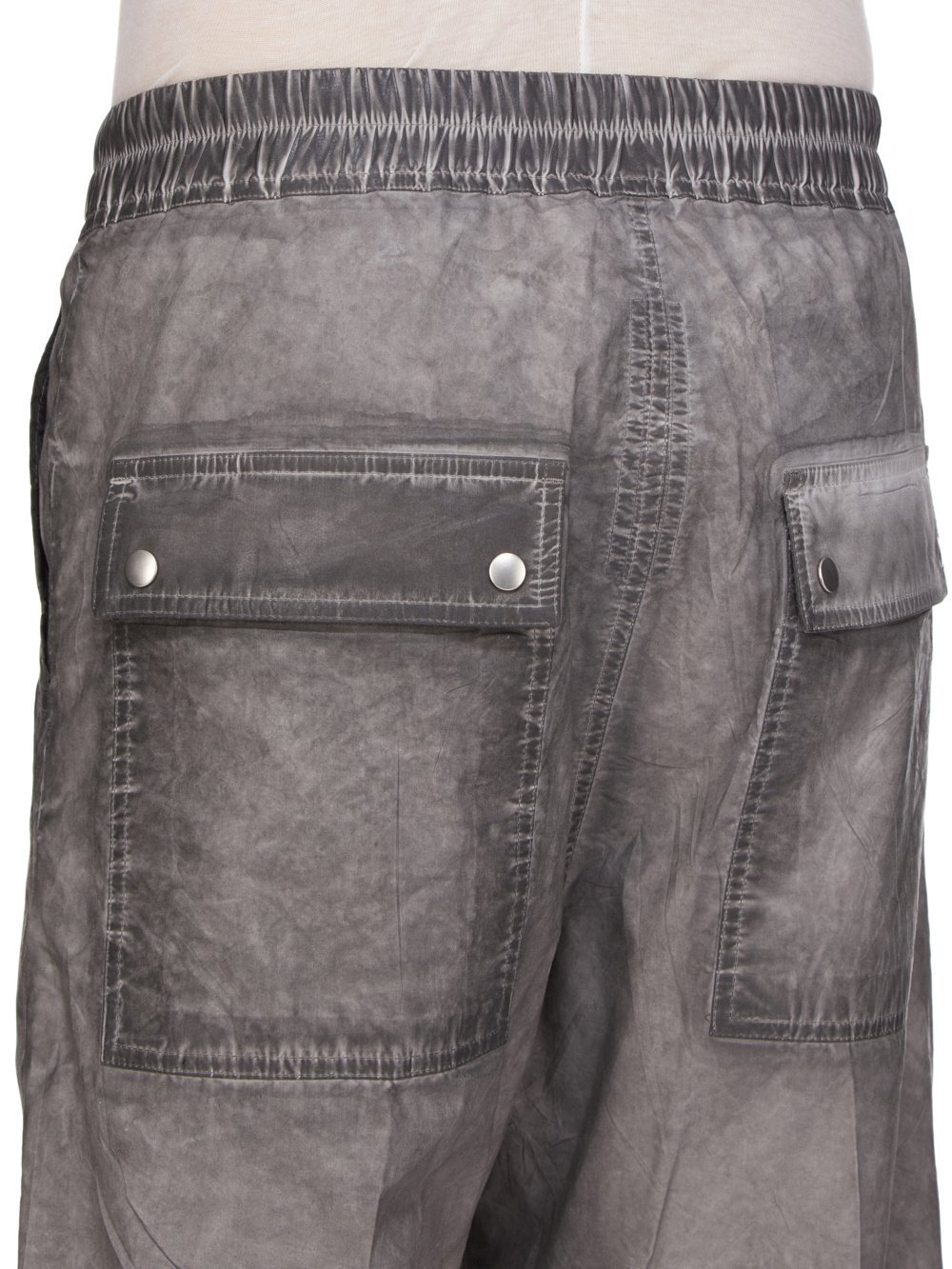 Rick Owens Drkshdw Drawstring Elastic Waist Casual Pants In Gray
