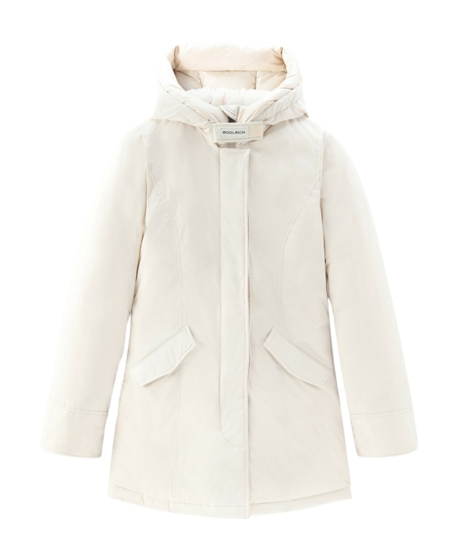 Woolrich Hooded Padded Coat In White