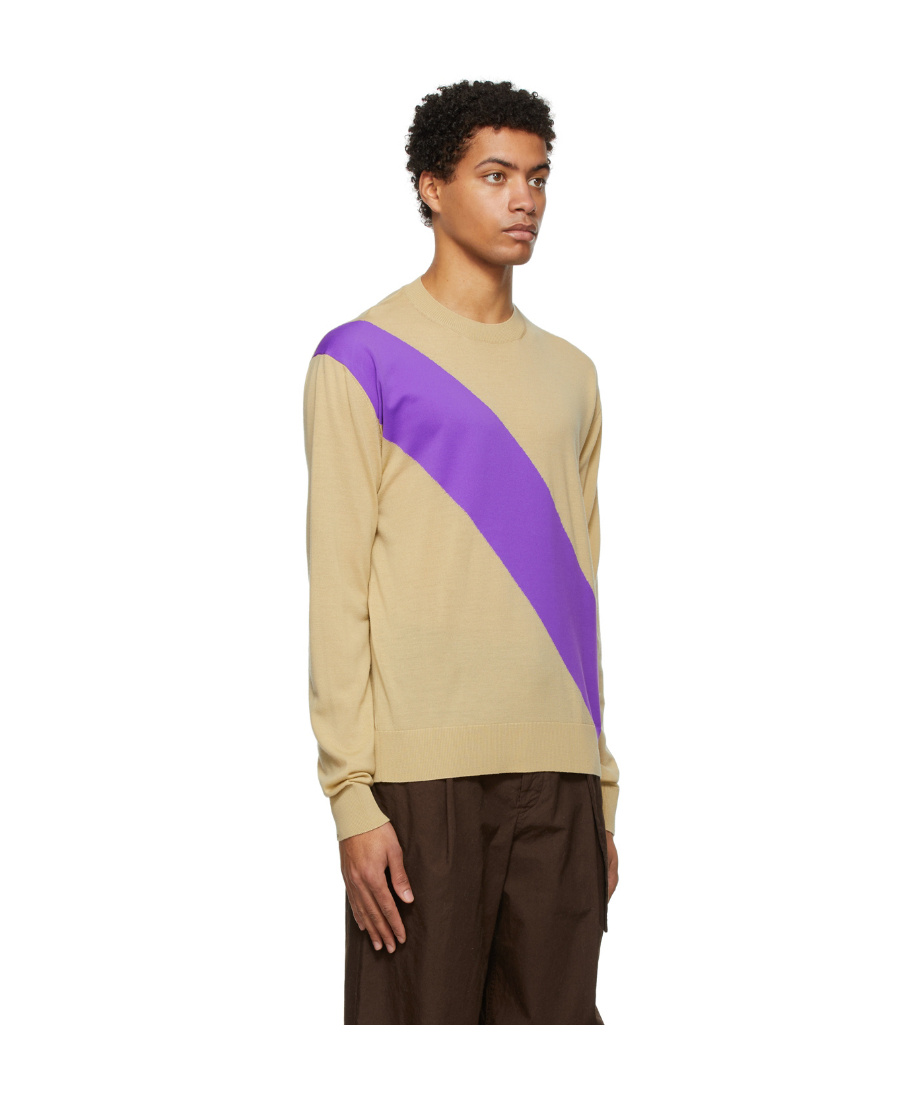 Jil Sander Round-neck Knitted Pullover In Nude