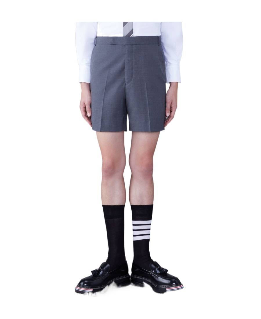 Thom Browne Concealed-fastening Wool Tailored Shorts In Multicolor