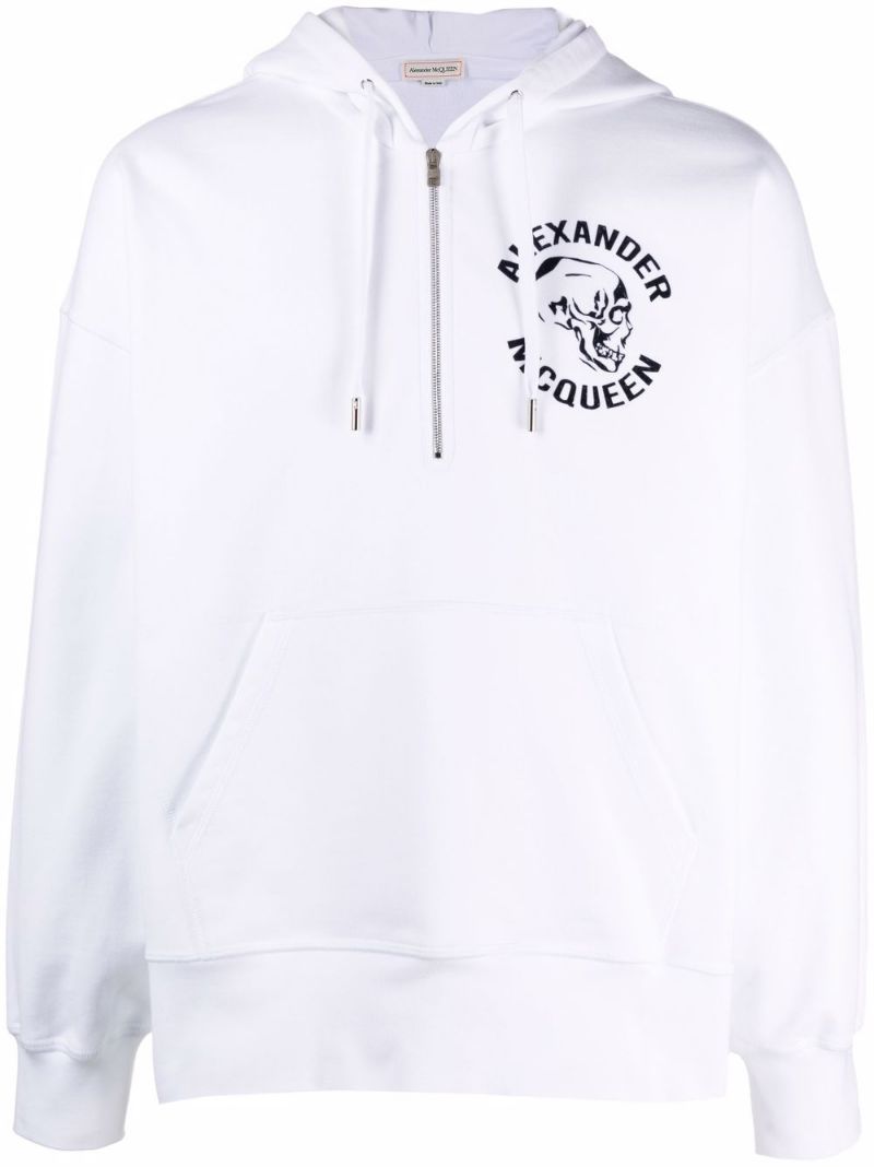 Alexander Mcqueen Men's Skull Sweatshirt In White