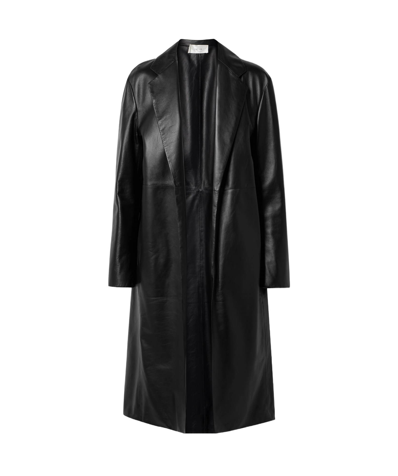 The Row Babil Leather Coat In Black