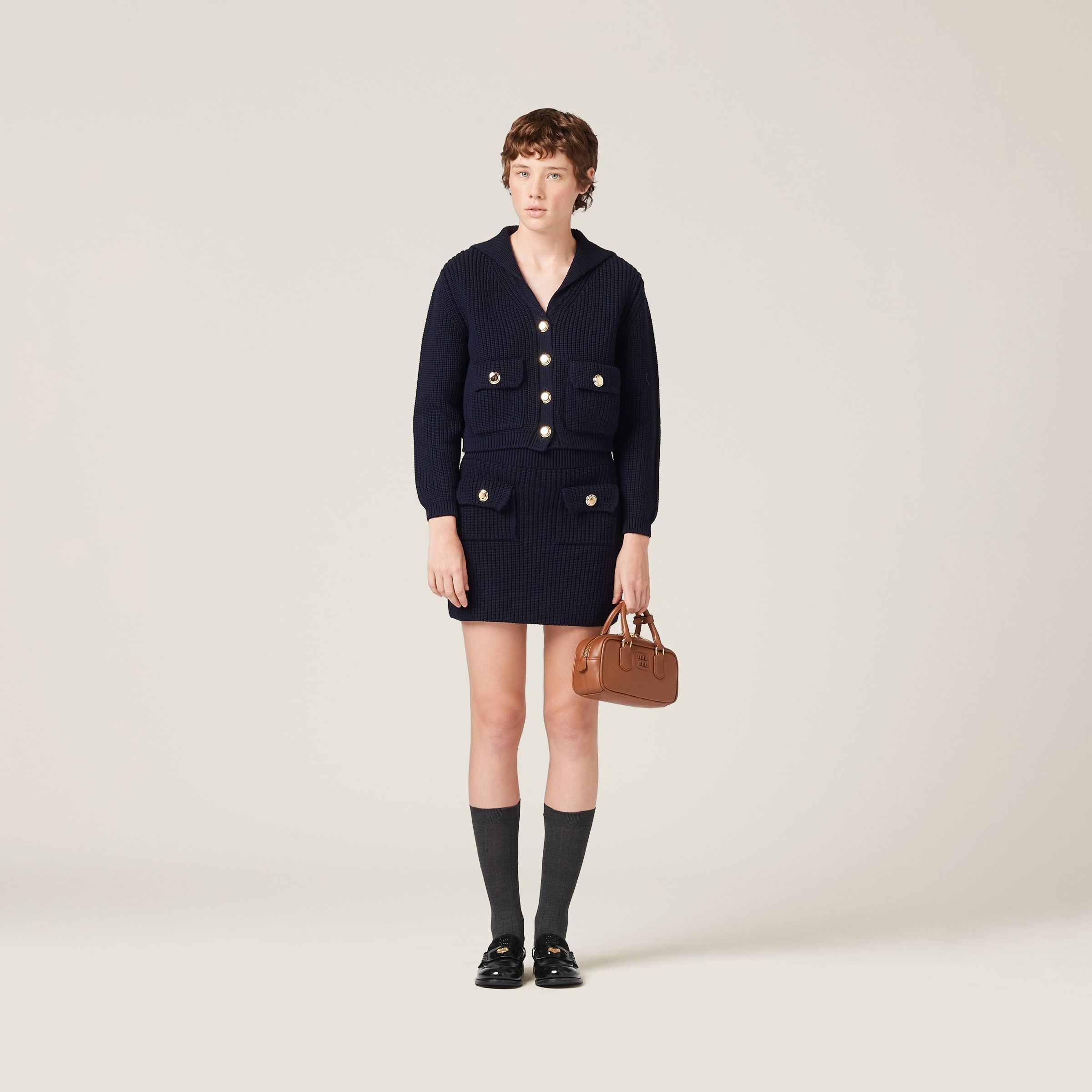 MIU MIU WOOL MINISKIRT