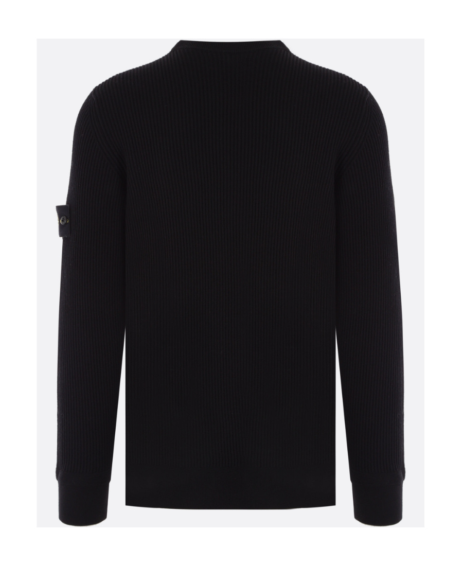 Stone Island Cotton Sweatshirt In Black