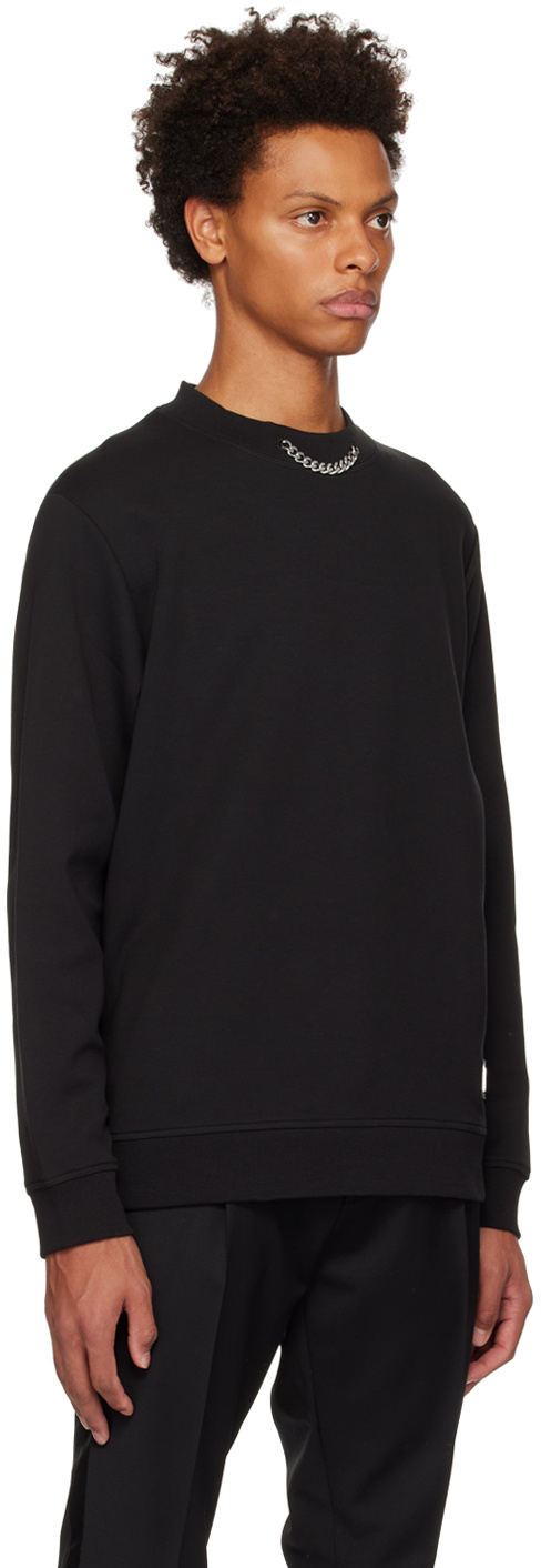 Shop Hugo Boss Round-neck Pullover Sweater In Black
