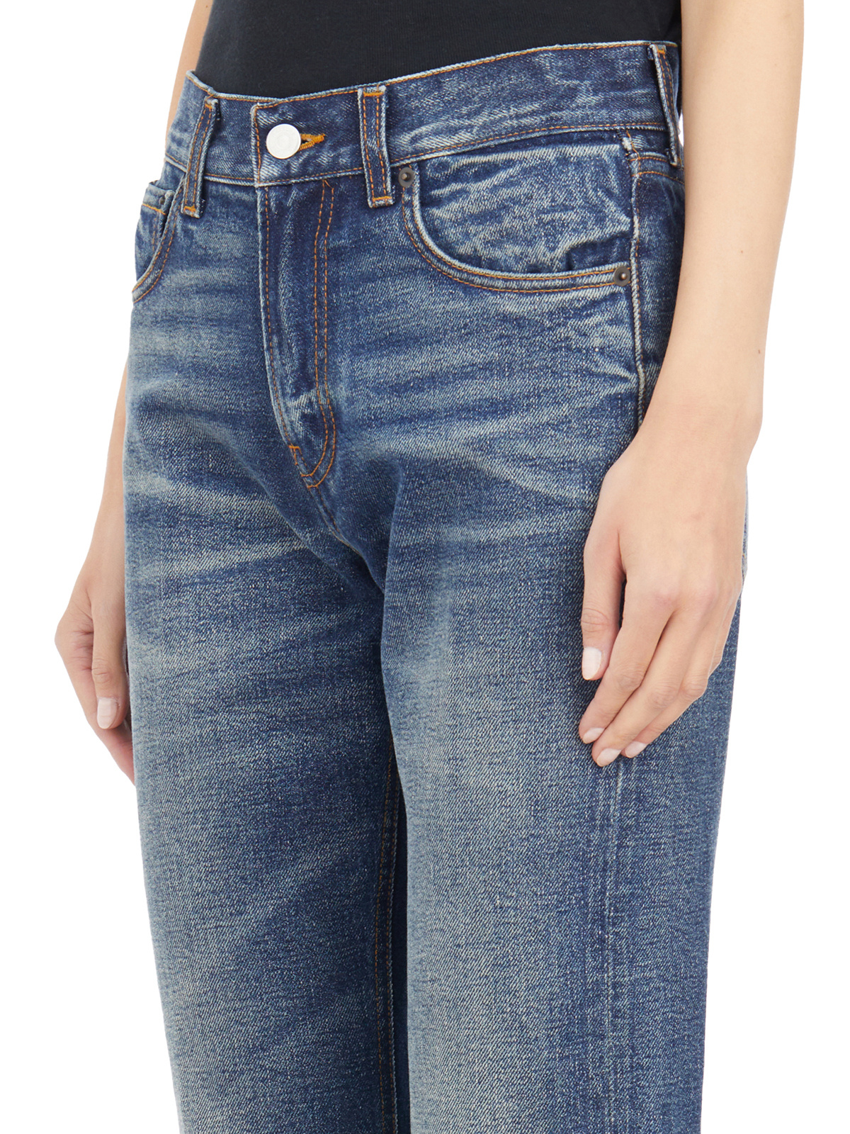 Haikure Five-pocket Denim Trousers In Blue