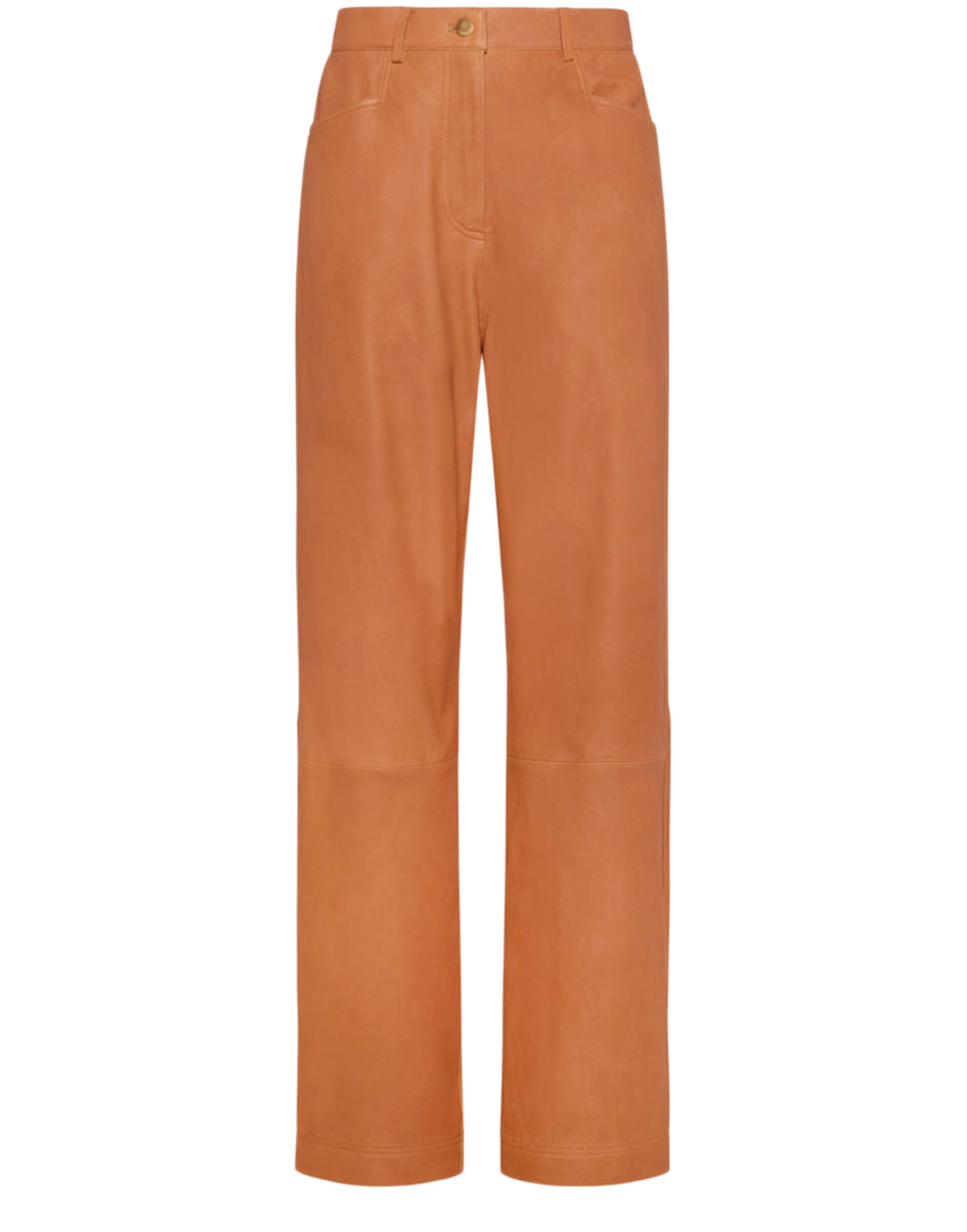 Momoní Belt Loops Slacks In Orange