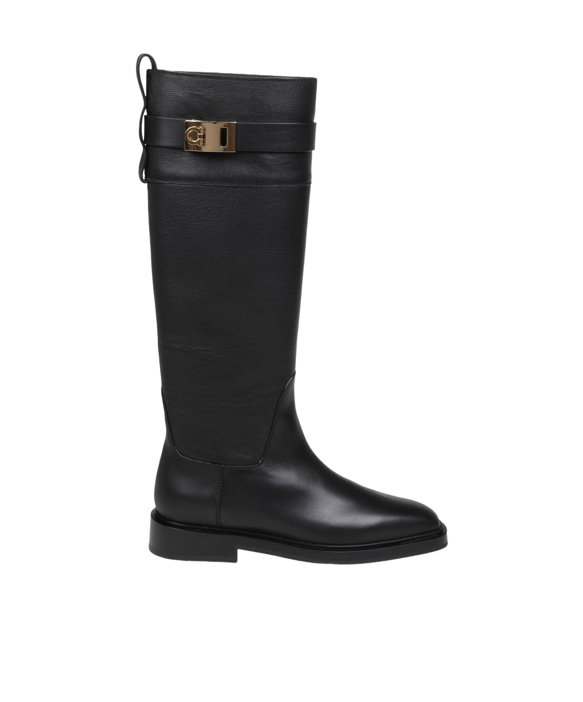 FERRAGAMO SQUARE-TOED BOOTS 