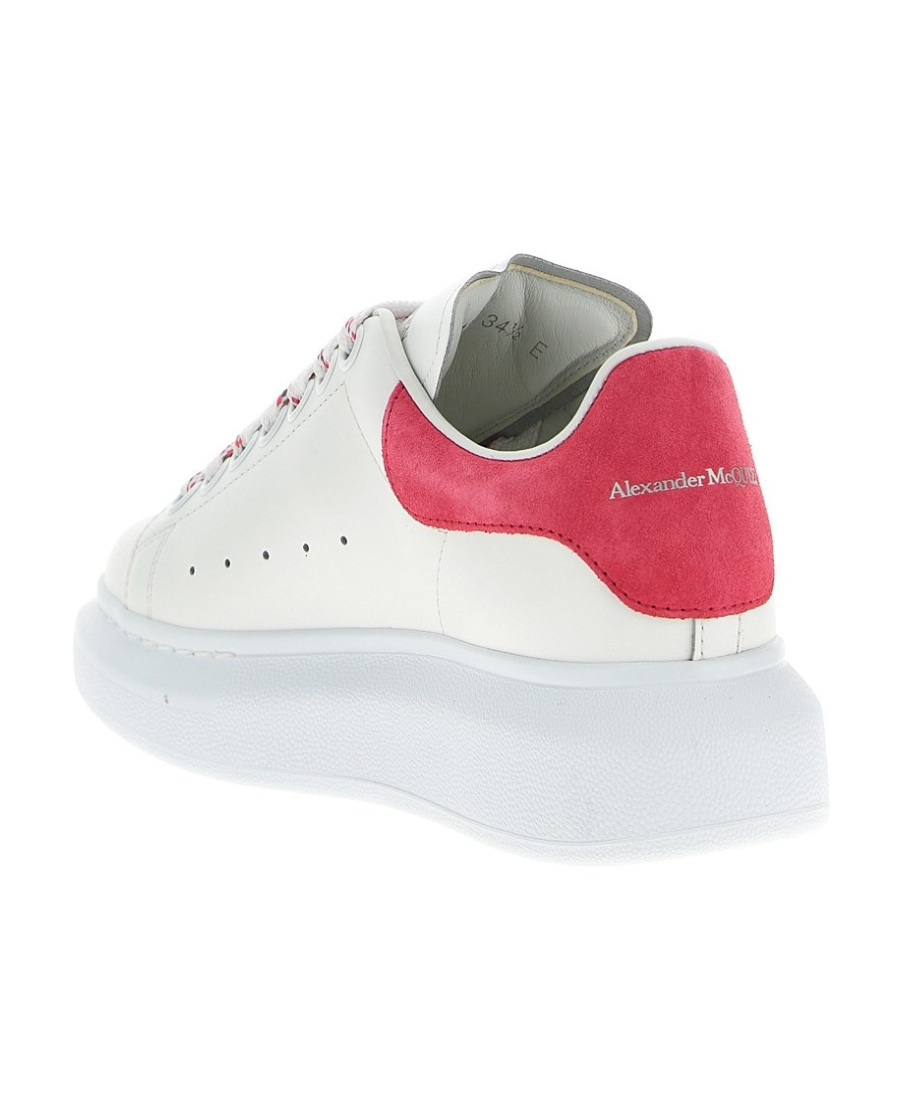 Alexander Mcqueen Suede-trimmed Leather Exaggerated-sole Sneakers In White