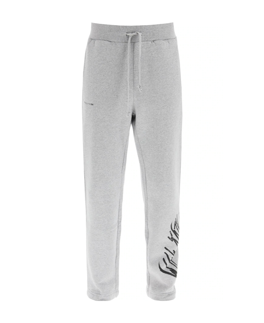 Alyx Script Sweatpants Grey In Gray