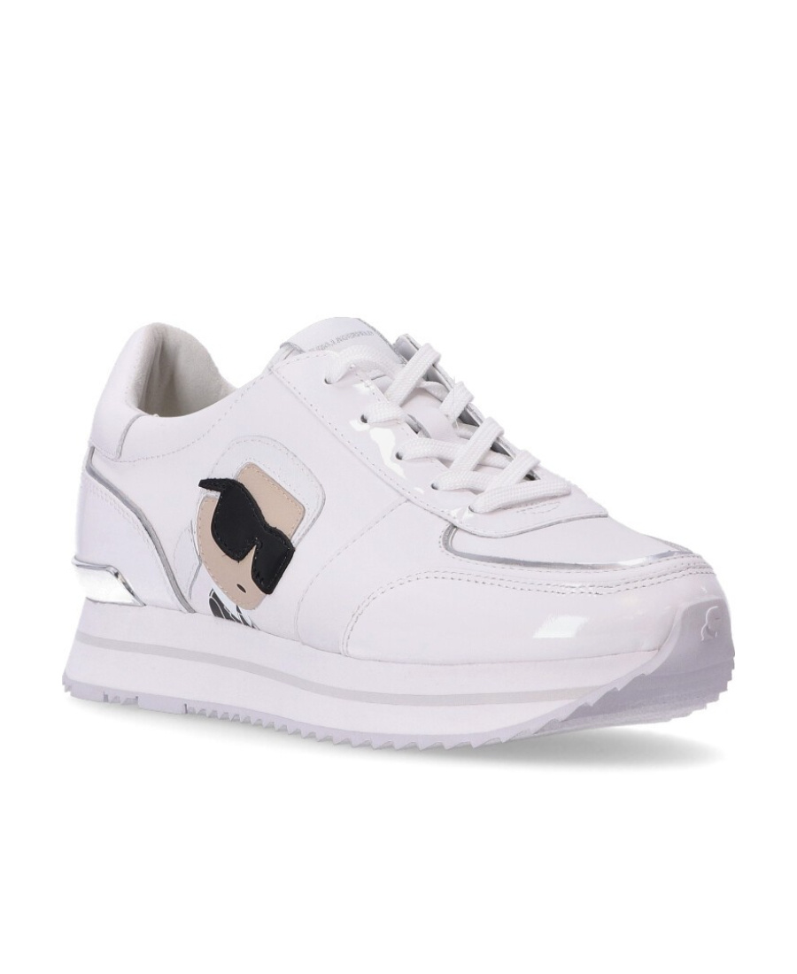 Shop Karl Lagerfeld Karl Patch-detail Low-top Sneakers In White