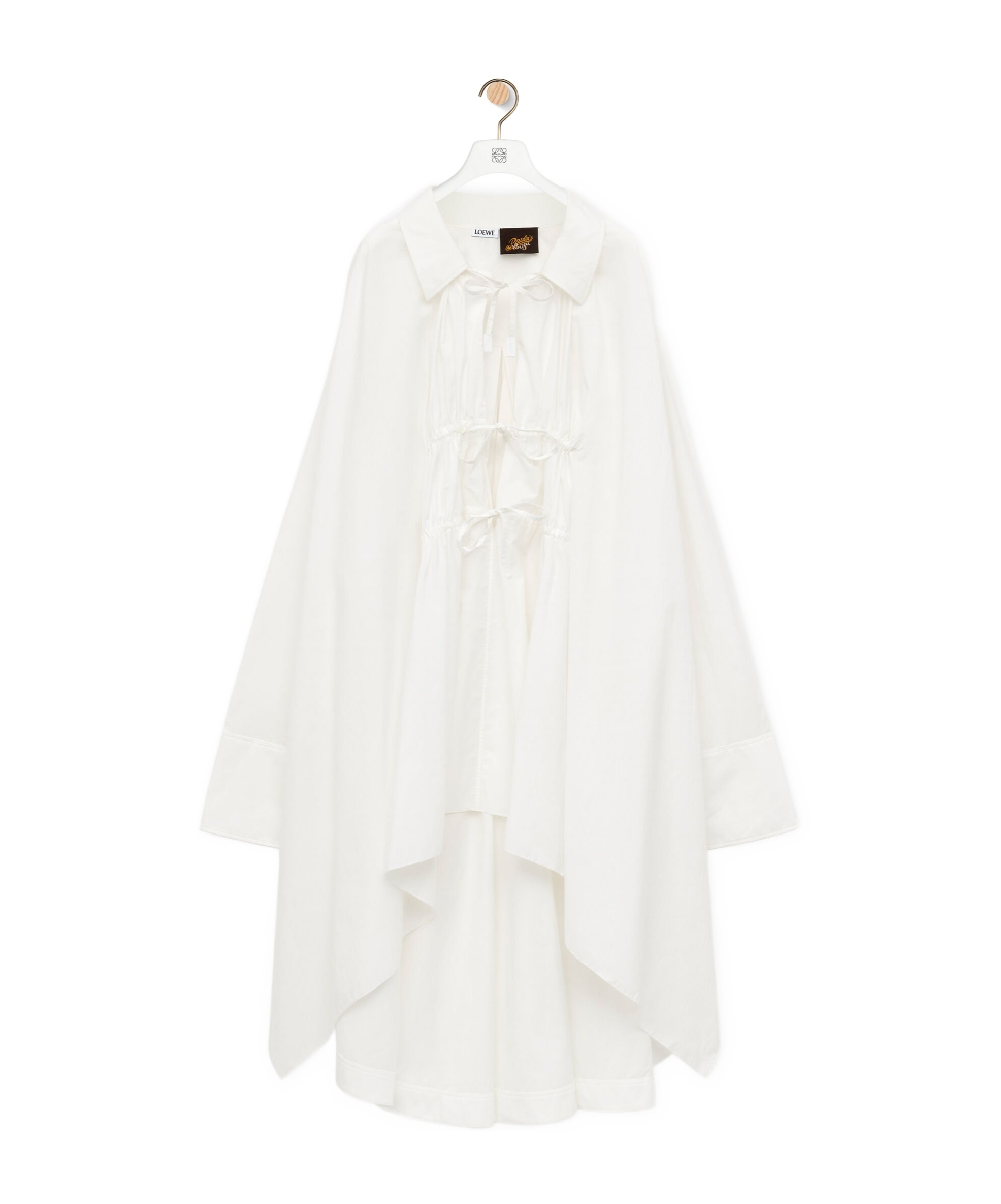 Loewe Front-tied Asymmetric Tunic Dress In White