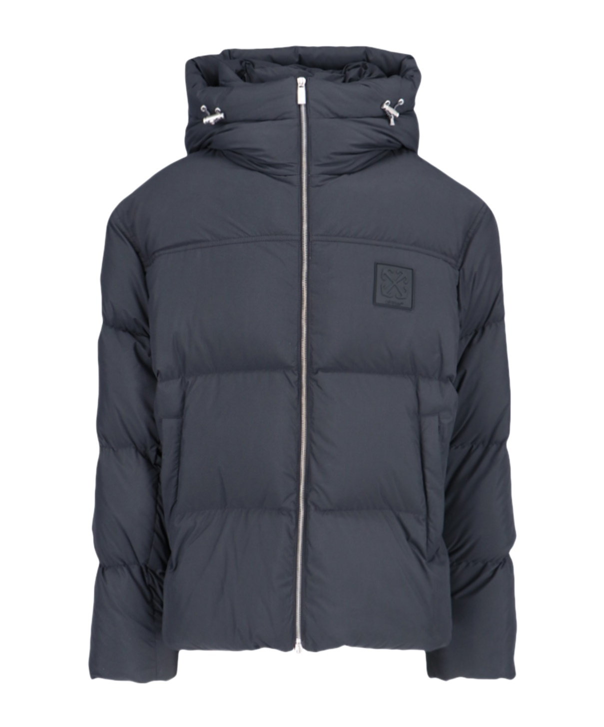 Off-white "down Jacket With Logo Patch In Black
