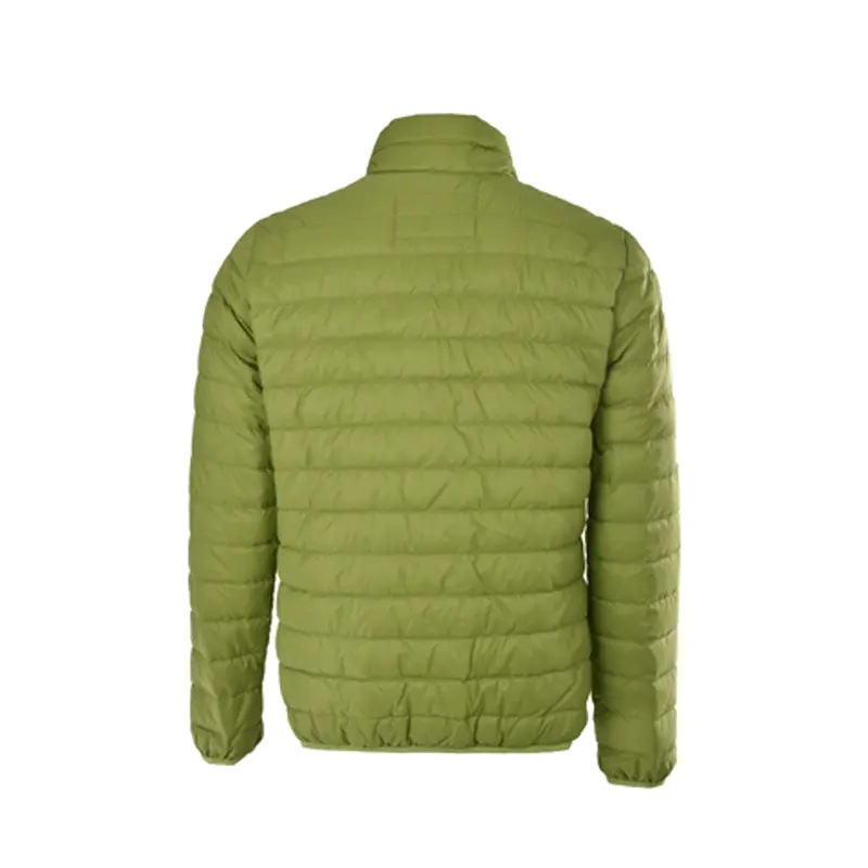 Armani Jeans Zipper Down Jacket In Green
