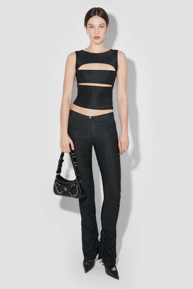 Misbhv Cut-out Sleeveless Top In Black