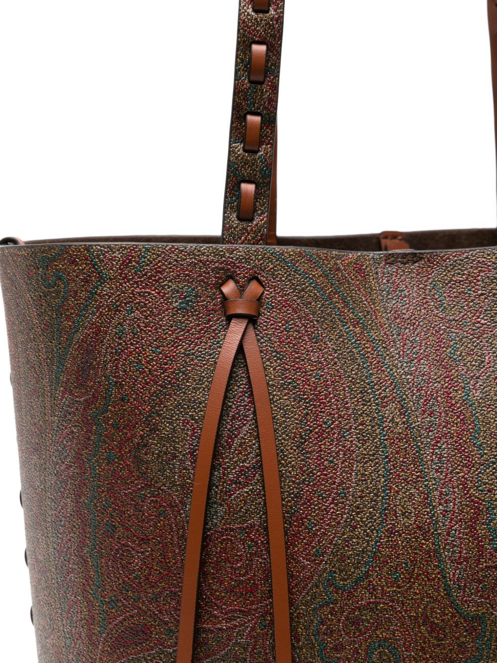 Etro Patterned Shoulder Bag In Brown