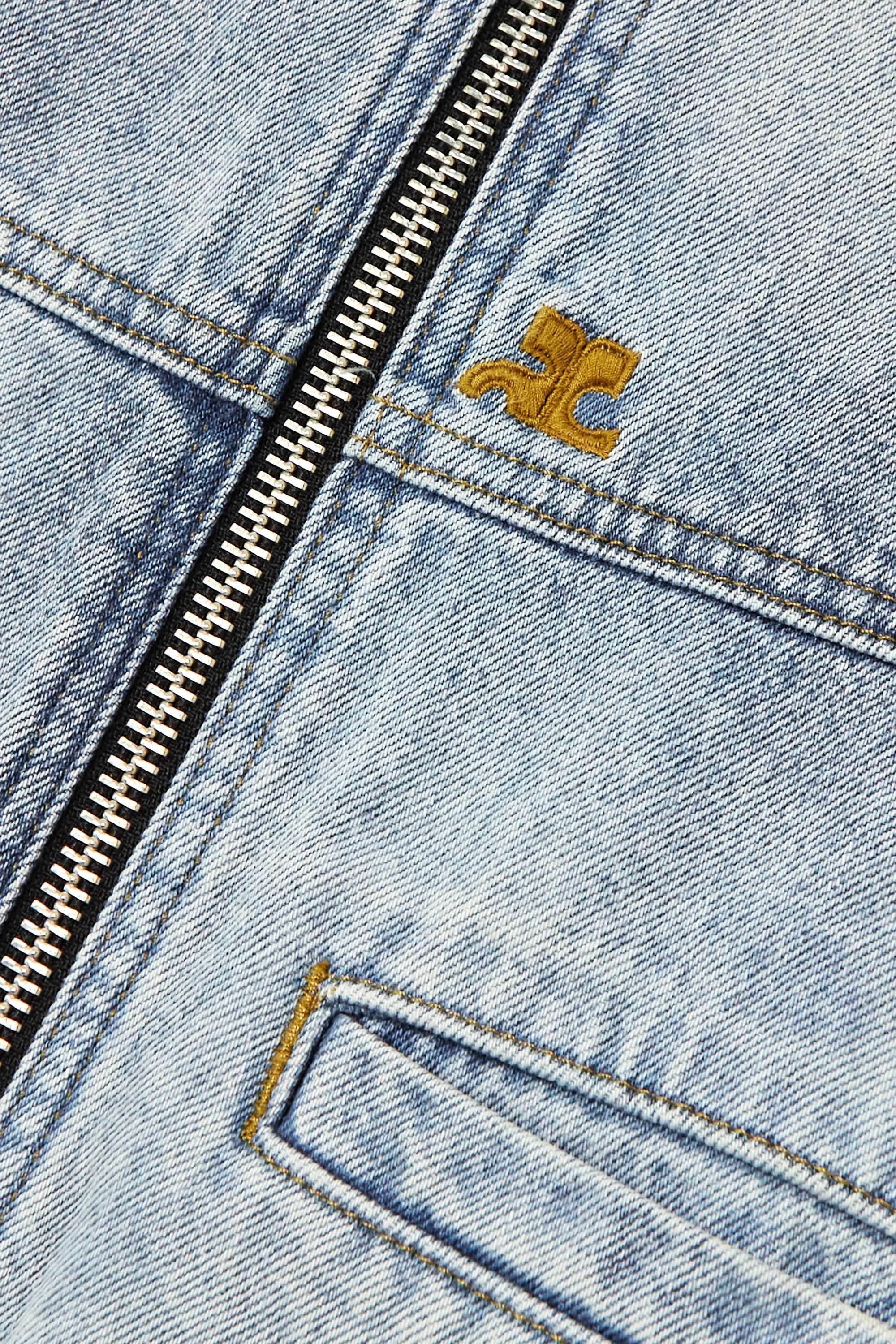 Courrèges Knee-length Denim Jacket In Blue