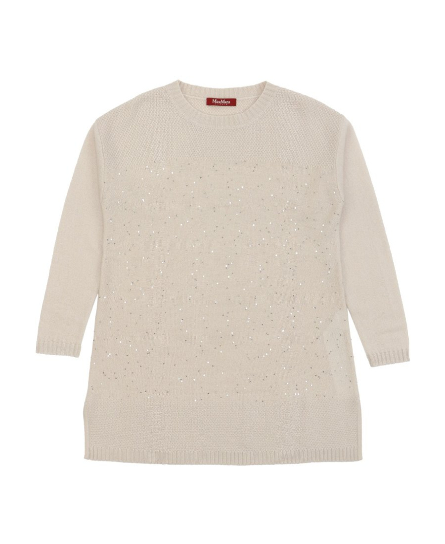 Max Mara Round-neck Pullover In Nude